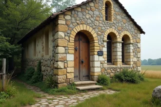 Petite chapelle en pierre classée patrimoine historique en milieu rural, non soumise au DPE