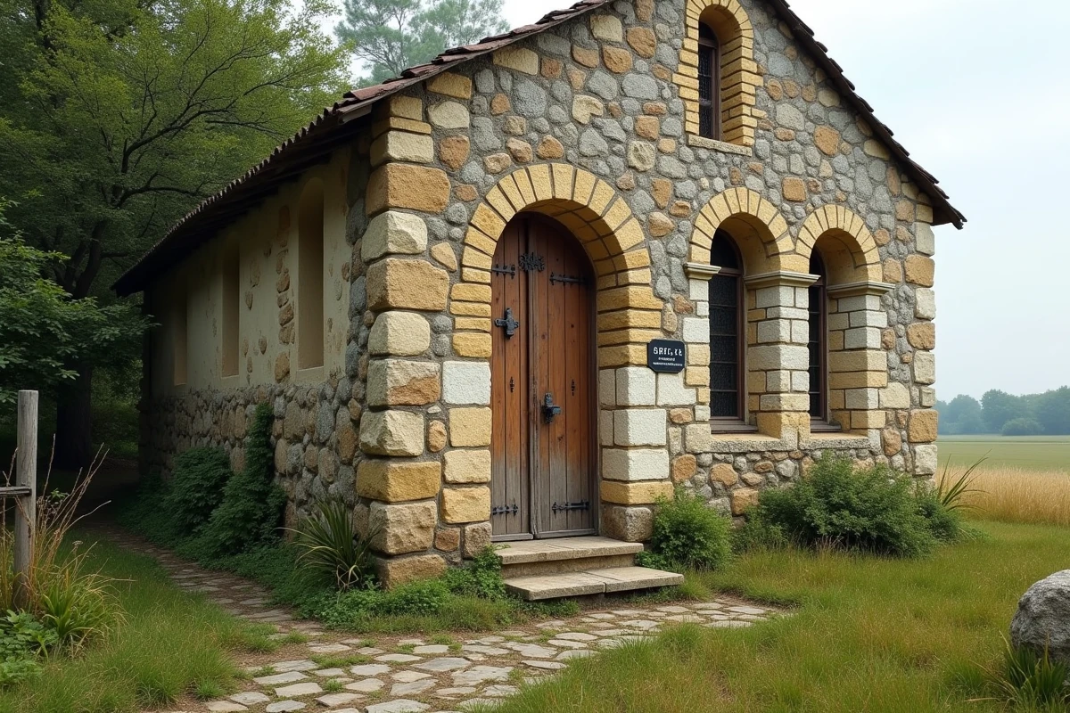 Petite chapelle en pierre classée patrimoine historique en milieu rural, non soumise au DPE