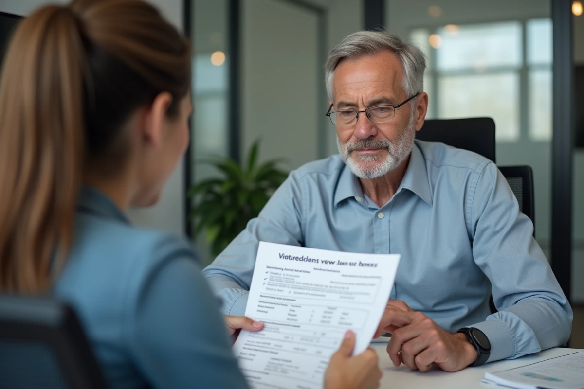 Propriétaire bailleur consultant un conseiller fiscal sur l'abattement de 92% en location meublée